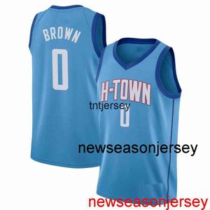 Pas cher Personnalisé Sterling Brown # 0 2020-21 Swingman Jersey Cousu Hommes Femmes Jeunesse XS-6XL Maillots De Basketball