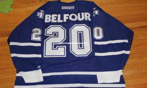 Barato personalizado Vintage 2002 Jersey Ed Belfour Rare Mens Jerseys de costura personalizados7055979