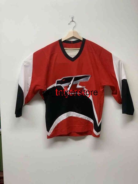 Barato personalizado Vintage Semi Pro Hockey Jersey CCM Rojo Negro Blanco Puntada agregar cualquier número nombre HOMBRE NIÑO HOCKEY JERSEYS XS-5XL