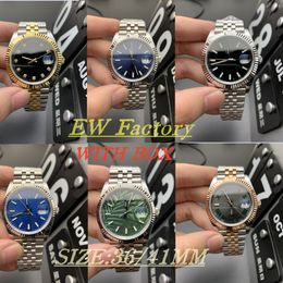 Barato EW Factory Hombres de alta calidad 36/41 mm Pareja Relojes de mujer Espejo de cristal de zafiro Mecánico automático 904L Reloj de diseñador impermeable profundo