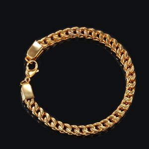 Bracelet de chaîne tétragonale de mode pas cher, bracelet de chaîne cubaine en acier inoxydable de style vintage, bracelets pour hommes simples de 6 mm, bracelet hiphop NBS1325