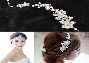 Accessoires de cheveux de casque de mariée de mariage pas cher avec des couronnes de mariée en perles et des diadèmes de tête bijoux en strass diadème de mariée6550393