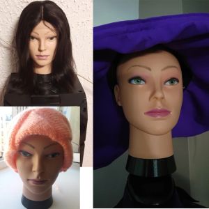 Cabeza de Manenquin africano barato para hacer pelucas Muestra de sombrero Manikin Manikin Dolls Head para práctica de maquillaje