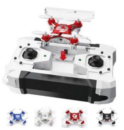 Goedkope FQ777124 Pocket Drone 4ch 6axis gyro quadcopter drones met schakelbare controller één toets om RTF UAV RC -helikopter M3752386 te retourneren