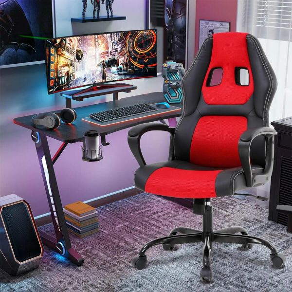 Chaise de jeu bon marché chaise de jeu vidéo ergonomique chaise de jeu informatique avec support lombaire accoudoir à dos raculé