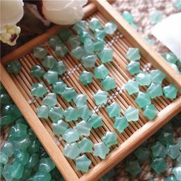 Pierres précieuses naturelles Aventurine verte bon marché, 50 pièces en forme d'étoile 6 5 6 5mm, perles en vrac pour bijoux, bricolage, fabrication de boucles d'oreilles et collier Bra280A