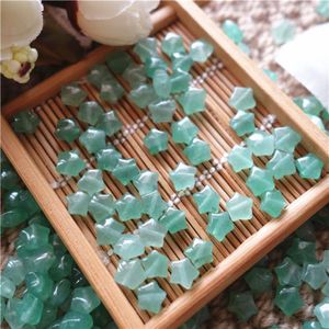 Pierres précieuses naturelles Aventurine verte bon marché, 50 pièces en forme d'étoile 6 5 6 5mm, perles en vrac pour bijoux, bricolage, fabrication de boucles d'oreilles et collier Bra251Z