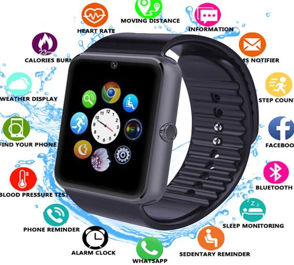 GT08 bon marché Andriod Smartwatch avec SIM Card Slot Android Smart Watch pour Samsung et Andriod Smartphones Bluetoo5237286
