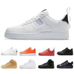 force one Pas cher High Low Cut utilitaire noir dunk Flyline 1 Chaussures Casual Classique Hommes Femmes Chaussures skateur sport Blé blanc Baskets Sneakers