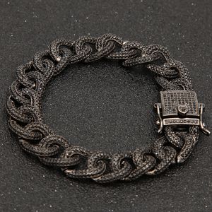 Bracelet chaînes cubaines Hiphop pas cher, bracelet à gros diamants, bracelet simple unisexe diamante rock hiphop, NBT995