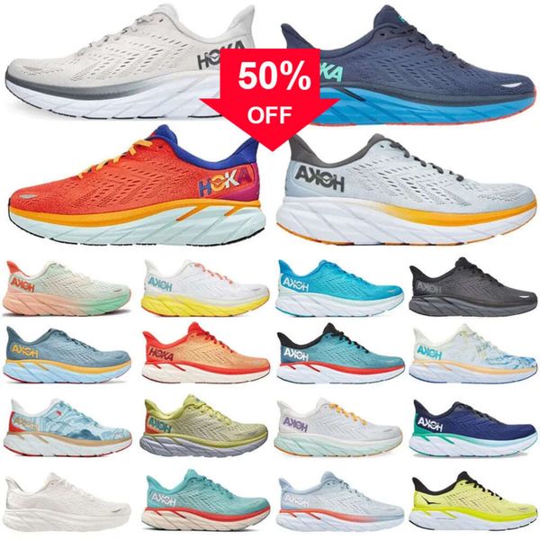 Chaussures de chaussures de chaussures sportives Hoka One Clifton bon marché Bondi 8 carbone x 2 baskets d'absorbant la route absorbant la mode