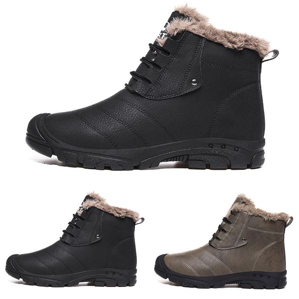 Pas cher Hot cuir designer style8 doux noir gris Plus velours inn01 homme garçon hommes bottes hommes Sneakers Boot formateurs chaussures de marche en plein air