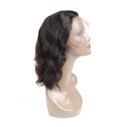 Pas cher Cheveux Humains Avant de Lacet Perruque Brésilien Malaisien Péruvien Remy Cheveux Full Lace Wig Cheveux Humains Court Bob Perruques Pour Les Femmes Noires