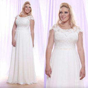 Robes de mariée en dentelle plus taille plus