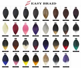 Pas cher Fibre synthétique douce pré-étirée en couches Perm Yaki Style EZ Tresses Ombre Couleur 26 pouces Jumbo Braid pour Crochet 8438797