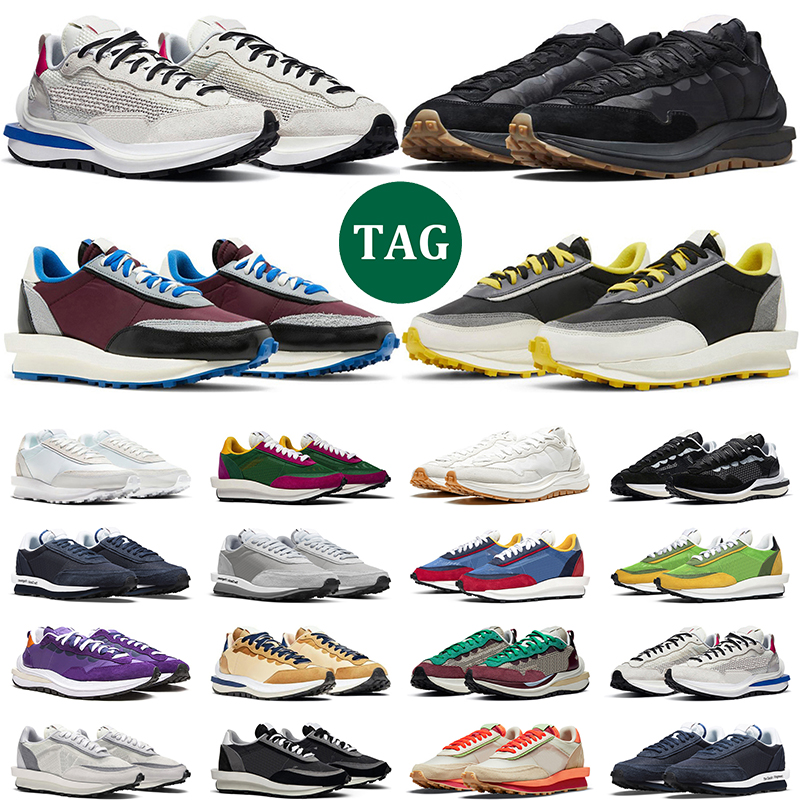 sacai gaufre vaporwaffle hommes femmes chaussures noir gum tour jaune sésame bleu voile voile daybreak ldwaffle blanc nylon mens trainer