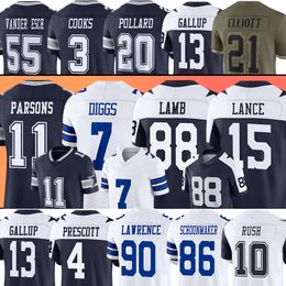 Goedkope micah parsons dallases cowboyes voetbal jersey daron saaie ceedee lamb brandin koks dak prescott tony pollard cooper rush jalen tolbert trey lance rico dowd