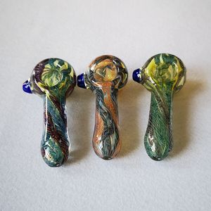 Pas cher Mini Main Cuillère Pipes De Haute Qualité 72g Petits Tuyaux De Brûleur À L'huile Sèche Herbal Fumer Outils Portable Pour Verre Bongs Pipe À Eau DHL Gratuit