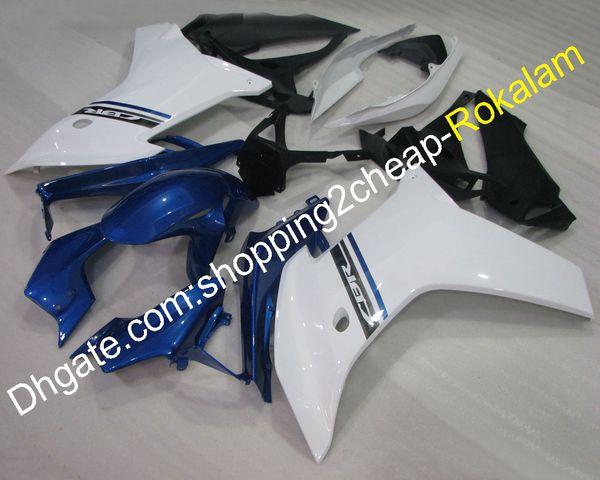 Carénage de moto bon marché pour Honda CBR600F 2011 2012 2013 CBR 600F 11 12 13 Kit de carrosserie bleu blanc carénages de moto (moulage par injection)