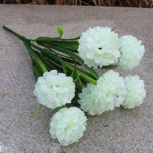 Hortensia en soie multicolore bon marché, fleur artificielle blanche, petit Bouquet de fleurs de mariage, fausses fleurs, décoration DIY pour fête de noël