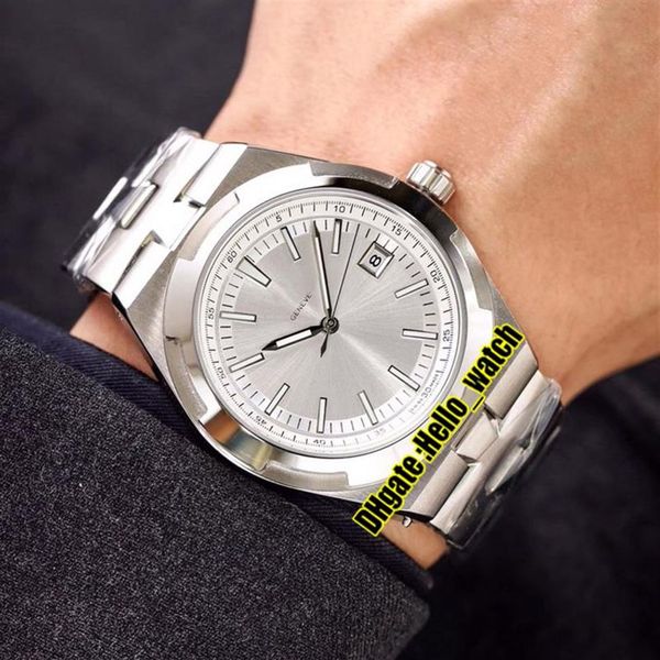 Pas cher New Overseas 4500V 110A-B126 Cadran blanc A2813 Montre automatique pour homme Date Bracelet en acier inoxydable 316L Montres de haute qualité 7272j