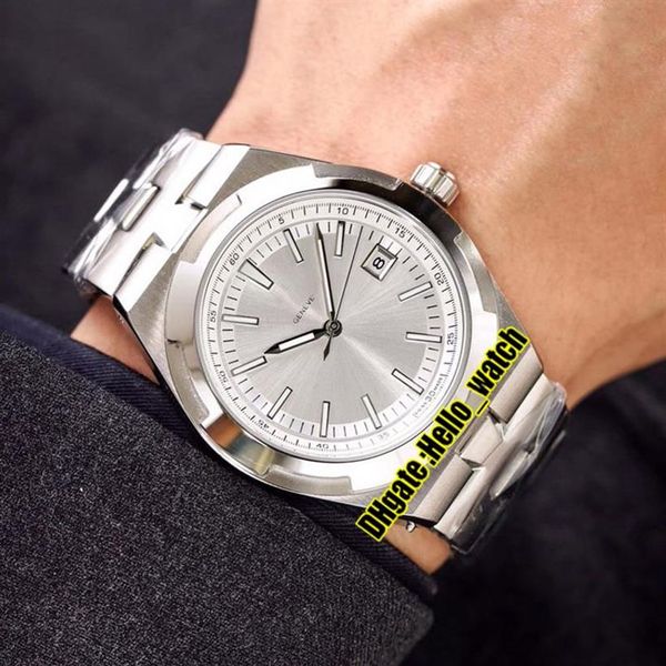 Pas cher New Overseas 4500V 110A-B126 Cadran blanc A2813 Montre automatique pour homme Date Bracelet en acier inoxydable 316L Montres de haute qualité 7225A