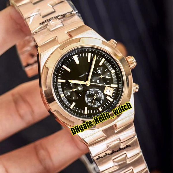 Barato Nuevo en el extranjero 5500V 000R-B435 Dial negro A2813 Reloj automático para hombre Fecha Pulsera de acero en oro rosa Relojes deportivos de alta calidad 2981