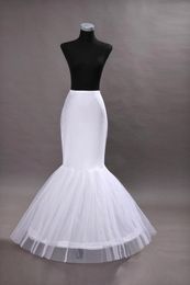 Goedkope één hoepel gestoken meermin petticoats bruids crinoline voor zeemeermin bruiloft prom jurken wedding accessoires CPA201