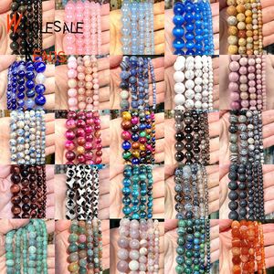 4 mm-10 mm natuursteen kralen huilt tijger eye dzi agates aquamarines jades ronde kralen voor sieraden maken diy armband ketting mode juwelen natuurlijk