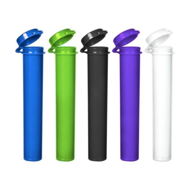 Pas cher En Plastique Tabac Tube Cachette Pot 94mm Herbe Conteneur De Stockage Cas Cigarette Roulant Cône Papier Tube Pilule Boîte