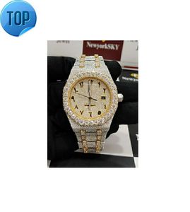 Montre de luxe Hip Hop personnalisée en Moissanite, prix bon marché, 41 MM, testeur de diamant VVS Moissanite, montre glacée de haute qualité