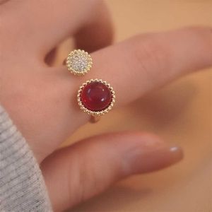 Goedkope prijs en hoogwaardige sieradenring geschikt voor rode luxe ring elegante exquiwith gemeenschappelijke Cliek