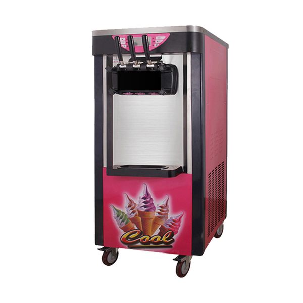 Machine à crème glacée automatique, 3 saveurs, support Commercial pour fruits, fabrication verticale, service doux, bon marché