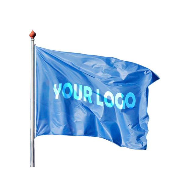 Prix bon marché Logo personnalisé 3x5ft drapeaux bannières, drapeaux imprimés tissu polyester intérieur extérieur du fabricant de drapeaux de la Chine