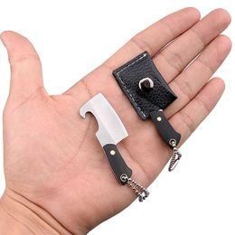 Mini couteau en acier inoxydable, prix bon marché, vente en gros, couteau de loisir, porte-clés Portable, couteau de poche d'extérieur