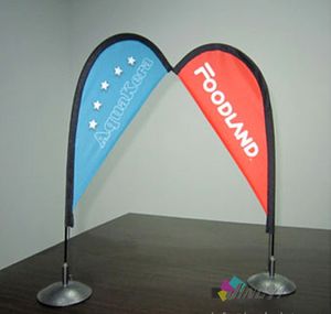 Mini présentoir de bannière de drapeau d'arc de table/de bureau de qualité bon marché