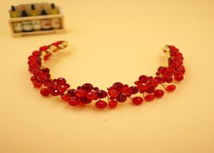 CRISTALES DE ALEA ROJA CARACH La diadema nupcial accesorios para novia de la boda Banda para el cabello 29 cm de longitud 3 cm de ancho5351704