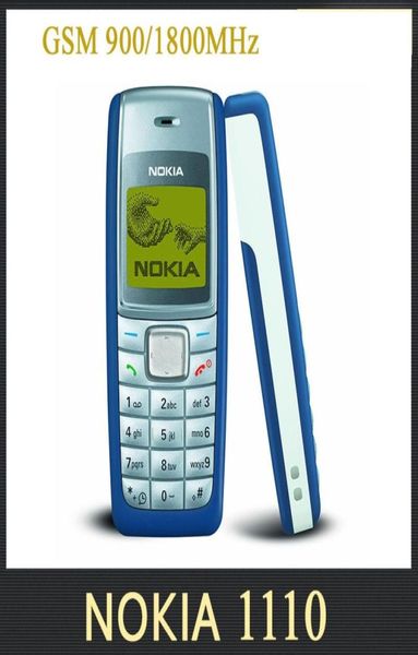 Revaincu à bas prix 1110 ORIGINAL NOKIA 1110I Téléphone cellulaire Dualband Dualband Classic GSM Téléphone portable 1 an Garantie5000002