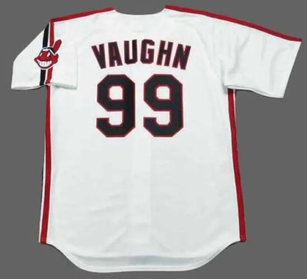 Bon marché Ricky Vaughn Albert Belle Cleveland Throwback Baseball Jersey Jim Thome Joe Charboneau Hayes Kenny Lofton Pedro Cerrano Omar Vizquet Cory Snyder Roger Dorn