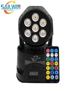 Goedkope Sailwin 7x10W 4in1 RGBW LED Bewegende hoofdwasstraal Effect Licht DJ Stageverlichting met afstandsbediening Disco Party9673054