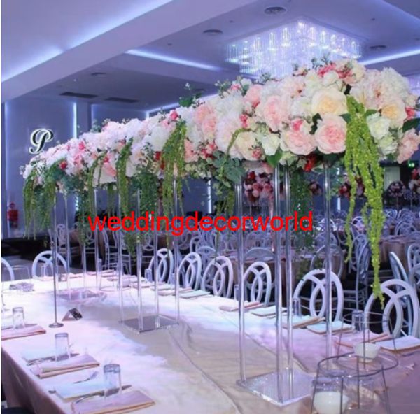 Centre de Table en cristal pour mariage, support à fleurs carré ou rond, décoration de mariage, bon marché, 352