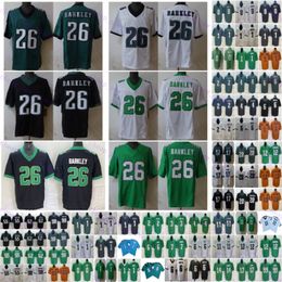 Goedkope Saquon Barkley 26 Jason Kelce 62 Jalen Hurts 1 voetbal jerseys Brown 11 Devonta Smith 6 Brian Dawkins 20 Haason Reddick 7 Randall Cunningham Green Stitched