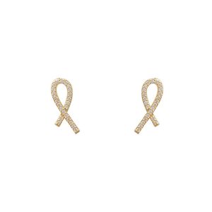 Pas cher Simple Conception Stud Oreille Anneau Géométrique En Métal X Croix Boucles D'oreilles Boucles D'oreilles Tempérament Femmes Cristal Strass Boucle D'oreille De Noce Jewerlry