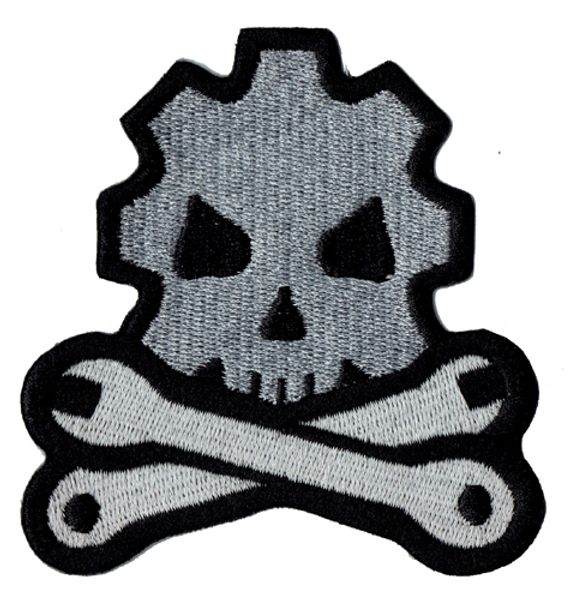 Toouille osseuse pas chère Toouille osseuse Brodée sur patch Emblem 100% broderie Applique Badge 8.7cm * 8cm G0042 Livraison gratuite