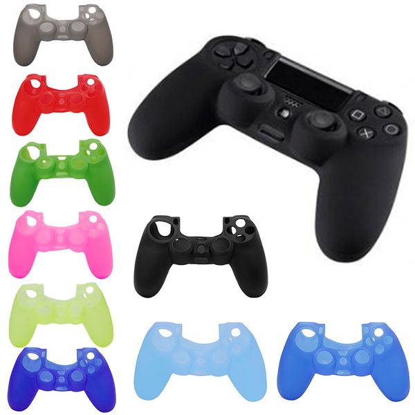 Étui en caoutchouc de silicone souple pour Sony PlayStation 4 PS4 Gamepad PS4 Pro Slim Controller Skin Cover DHL FEDEX EMS LIVRAISON GRATUITE