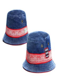 Pas cher fils seau chapeaux camouflage pêcheur casquette été soleil plage décontracté fils bleu denim cheech chong chapeaux pour hommes femmes280H4831158