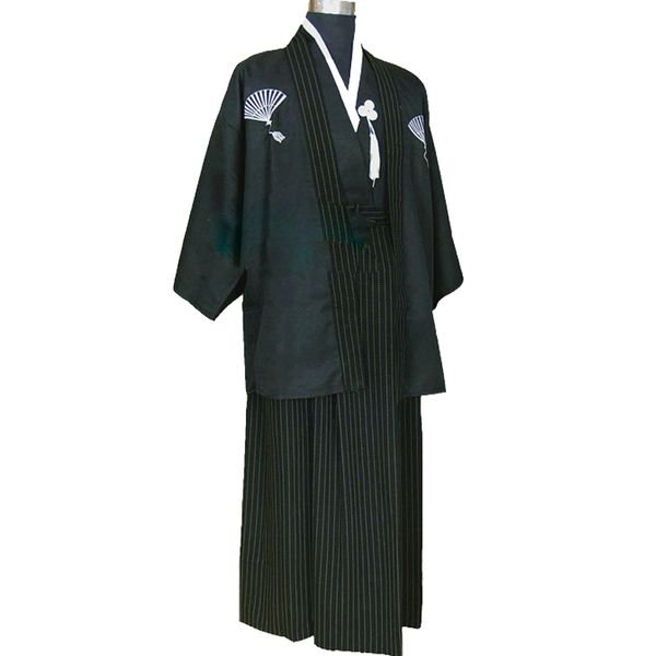 Costume de scène bon marché Vêtements ethniques asiatiques Costumes de cosplay kimono pour hommes japonais traditionnels Costume de samouraï Vêtements de photographie