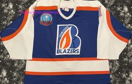 Barato Cosido Auténtico Vintage CCM CHL Kamloops Blazers Rod Branch Hockey Jersey Hombres Niños Throwback Jerseys