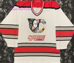 Maillot de hockey Vintage Bauer Cincinnati Cyclones cousu bon marché pour hommes et enfants, Jerseys9673391