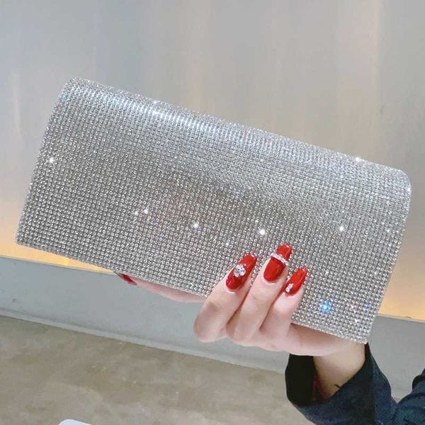 Magasin bon marché 90% de réduction en gros diamant étalant Crystal Sacstal Sac à main Brides Drose Marié portefeu